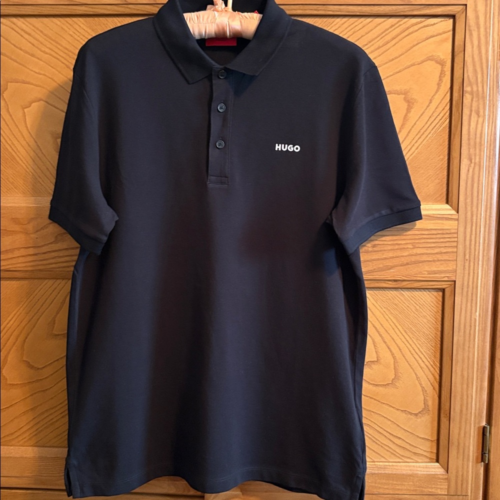 HUGO Classic Black Polo Shirt for Men